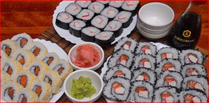 64 poctivých kousků sushi