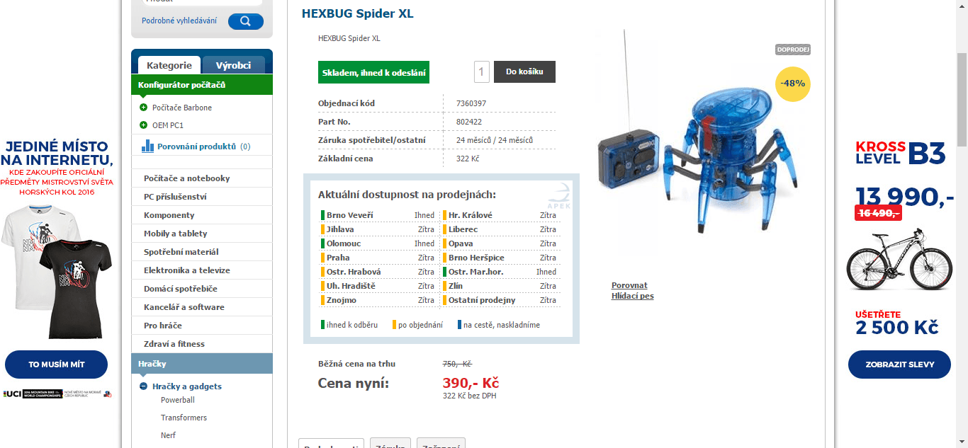 Robotická hračka Hexbug Spider XL