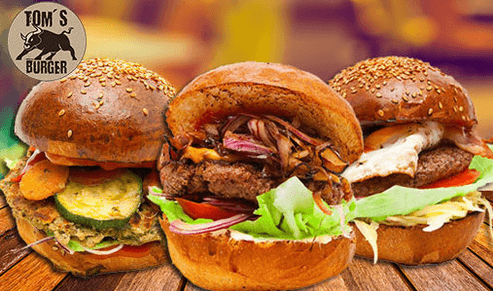 30% sleva na jídlo a pití v Tom's Burger
