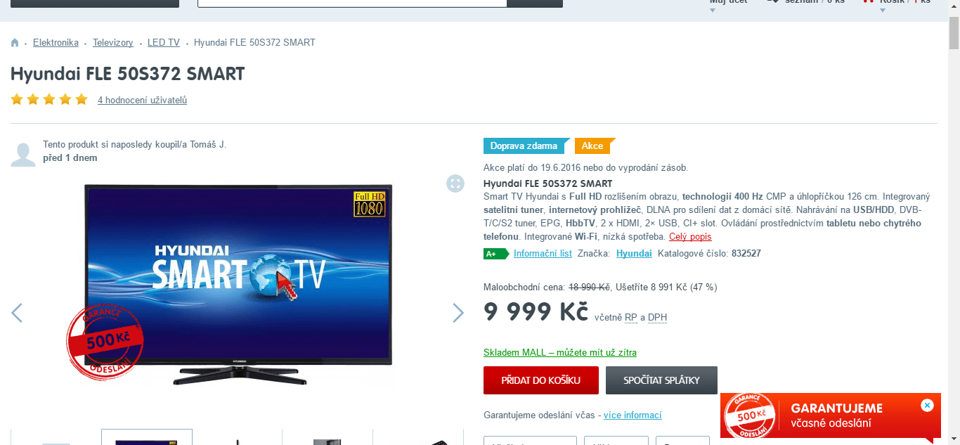 Full HD TV, Smart, 127 cm, Hyundai