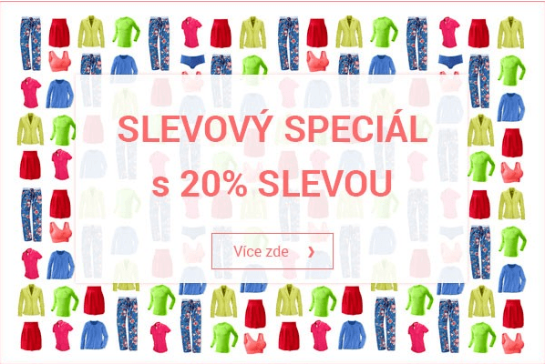 Extra sleva 20% na zlevněné kousky