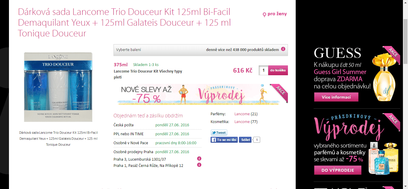 Dárková sada Lancome + jiné produkty