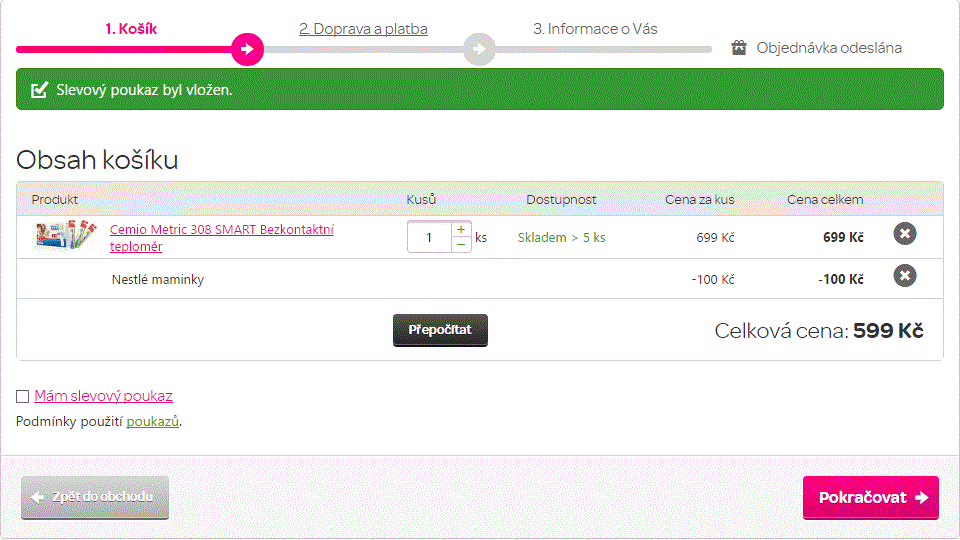 Bezkontaktní teploměr Cemio Metric 308 SMART
