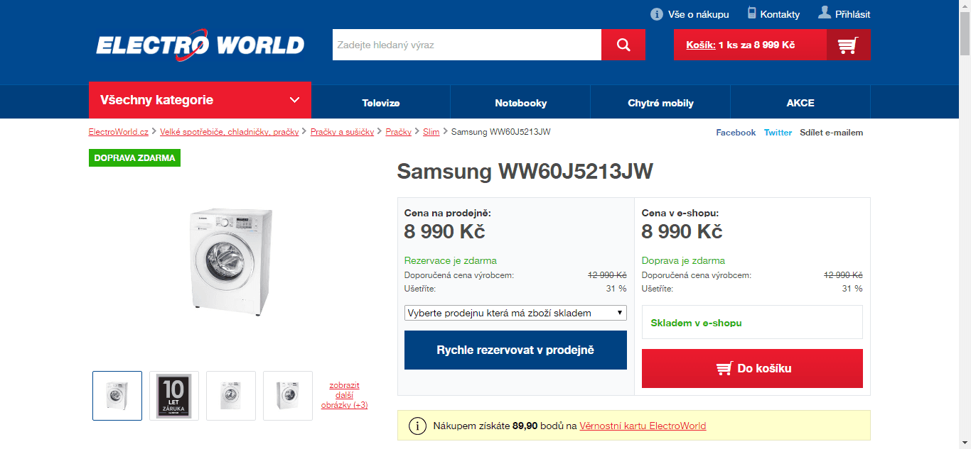 Pračka Samsung, 6 kg, 1200 ot., slim, A+++