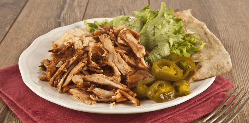 Kebab menu s talířem plným dobrot