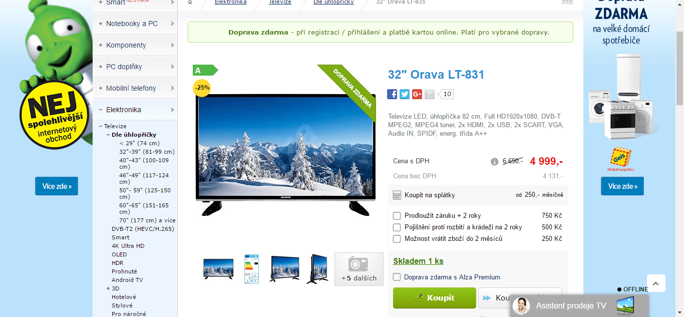 Full HD, LED TV, 82 cm, Orava