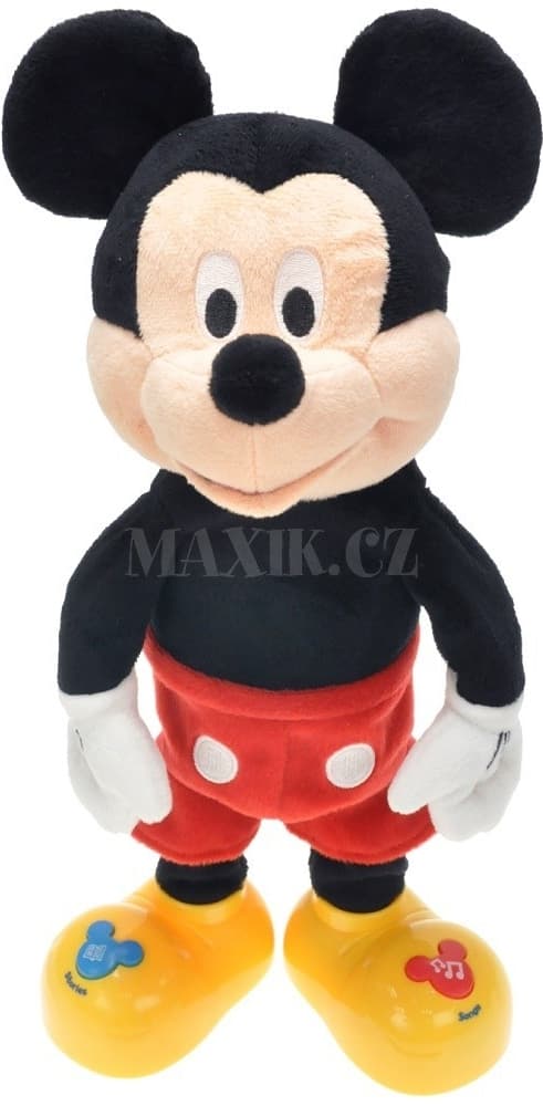Mickey Mouse, plyš, hraje, pohyb, mluví, 38 cm