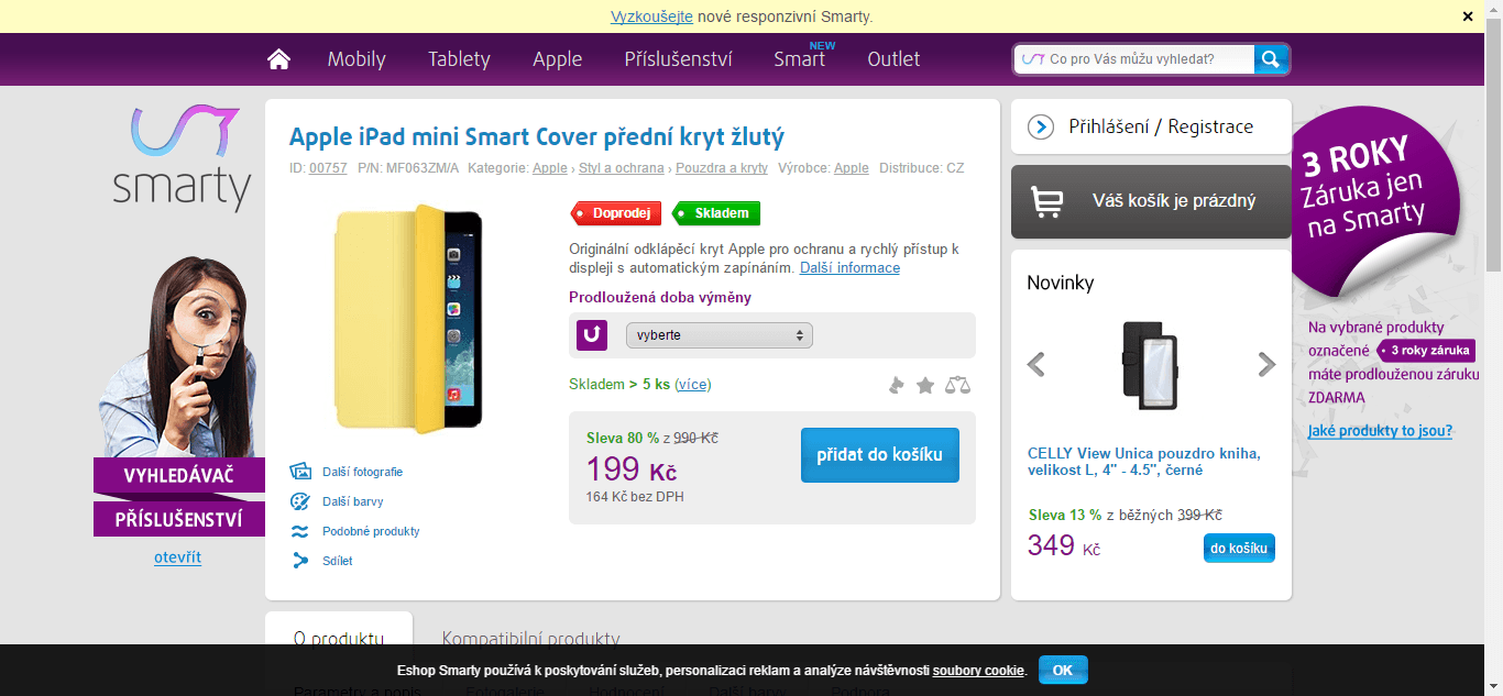 Smart cover na Apple iPad Mini