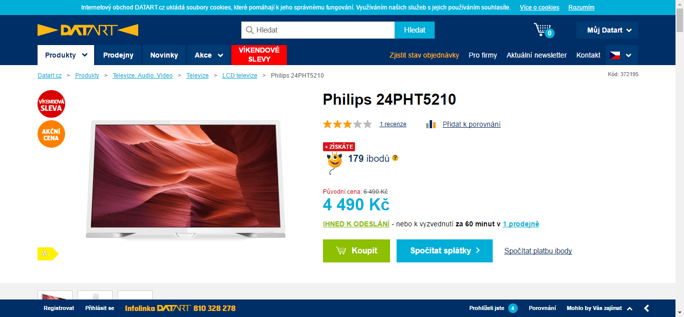 HD televize, 61 cm, Philips