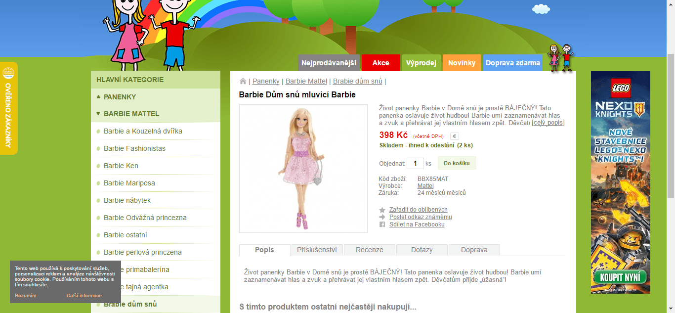 Mluvící Barbie z domu snů (Mattel)