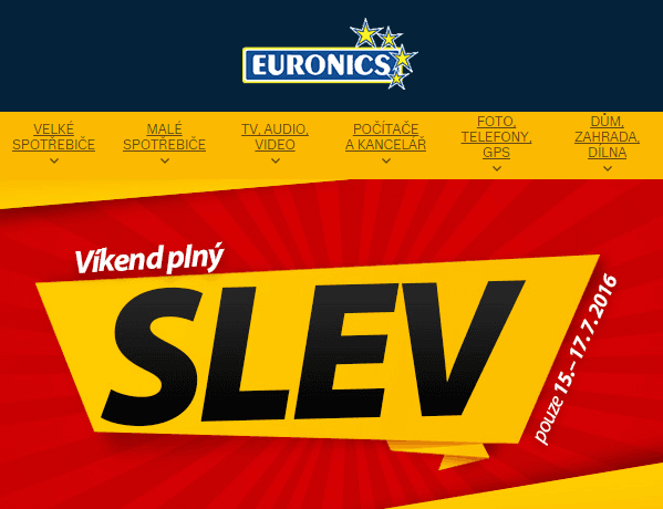 Výprodej elektra v Euronics + slevový kód