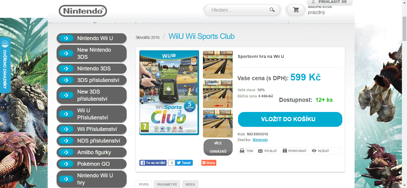 Hra na Wii - Sports Club