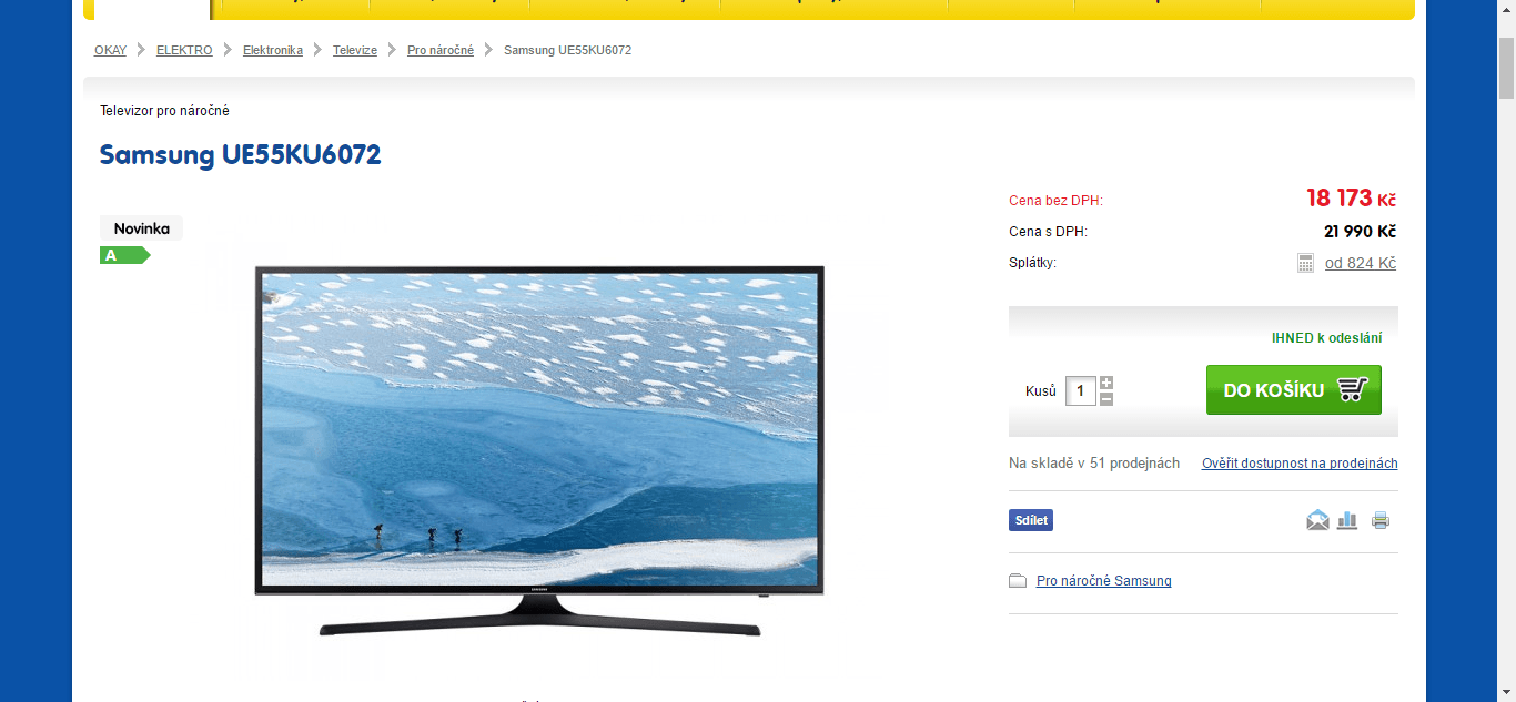 Ultra HD TV, Smart, 138 cm, Samsung
