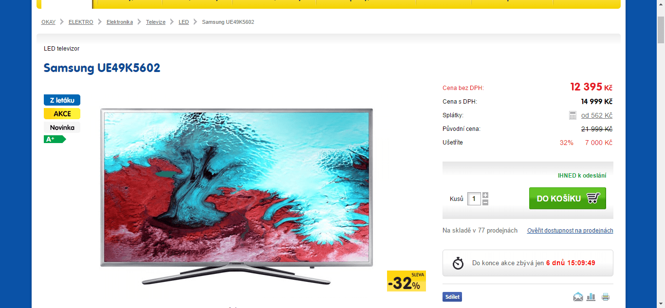 Full HD TV, Smart, 123 cm, Samsung