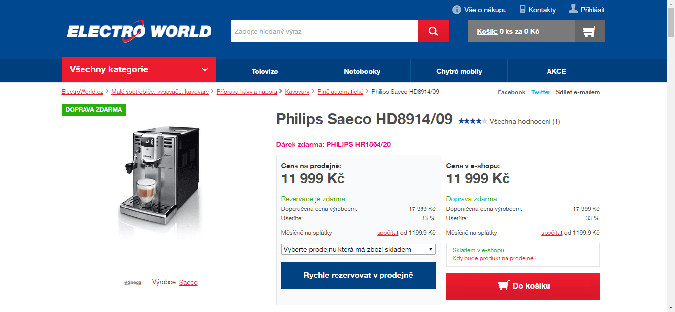 Espresso Philips Saeco HD 8914/09