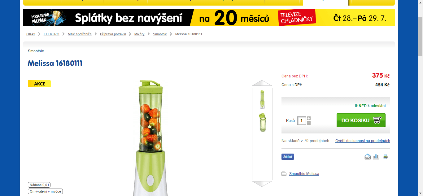 Mixér a láhev Melissa