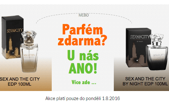Parfém v hodnotě 460 Kč zdarma k nákupu