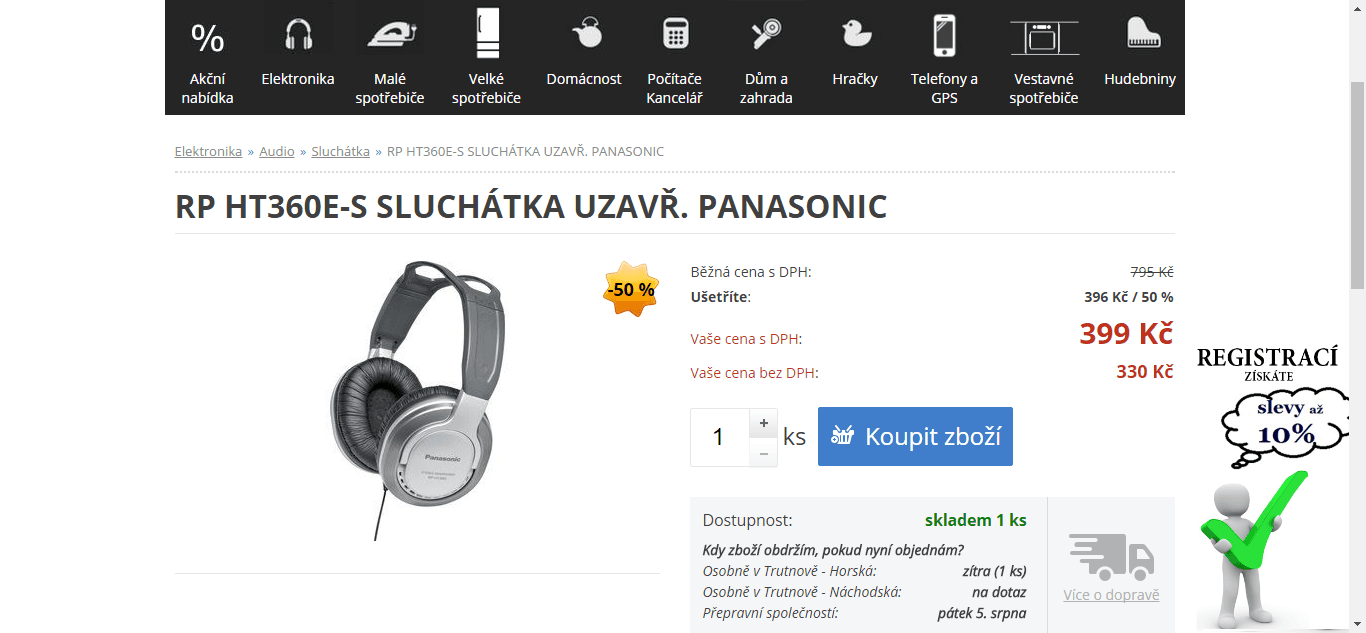Sluchátka Panasonic