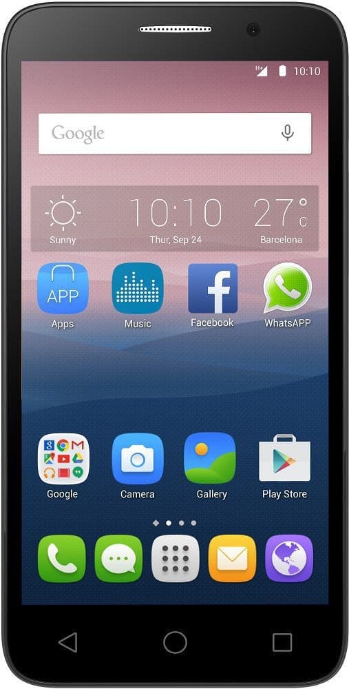 Alcatel, 4x 1,3GHz, 1GB RAM, 5,5"