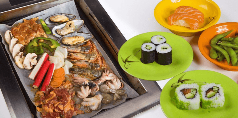 3 hod running sushi a grilování