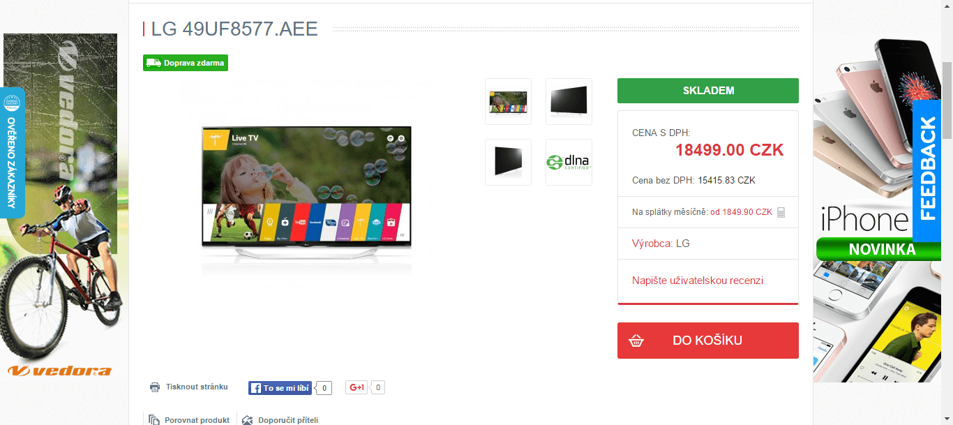 Ultra HD TV, Smart, 3D, 123 cm, LG