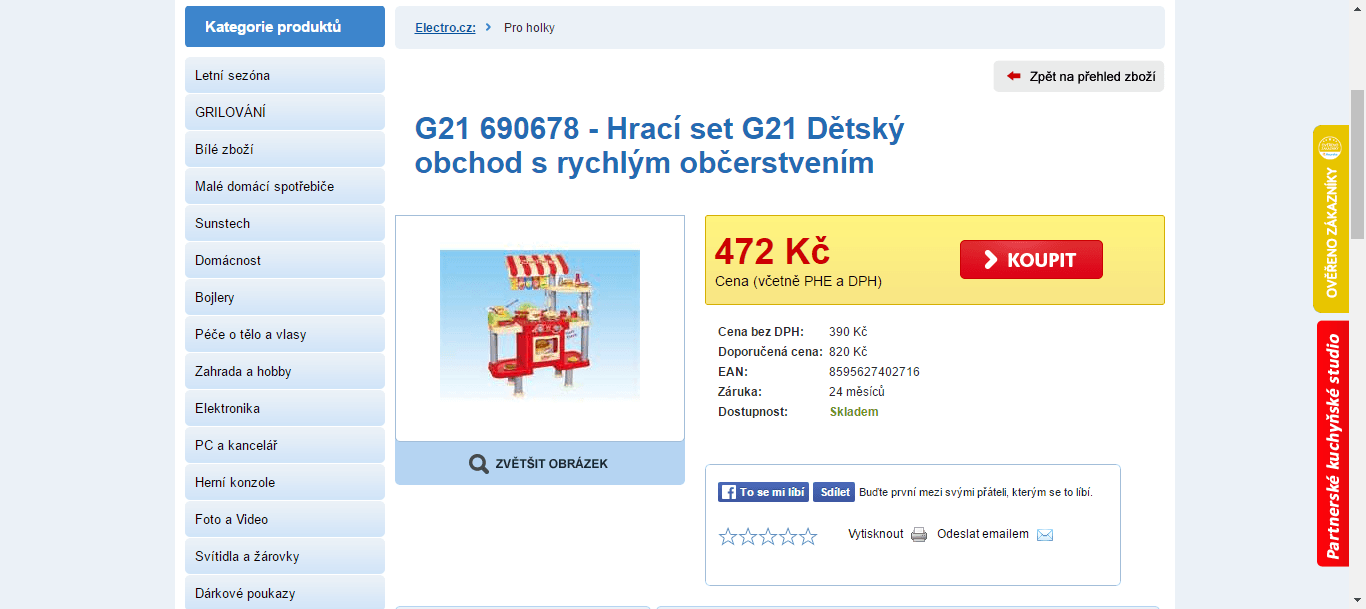 Dětský obchod s rychlým občerstvením