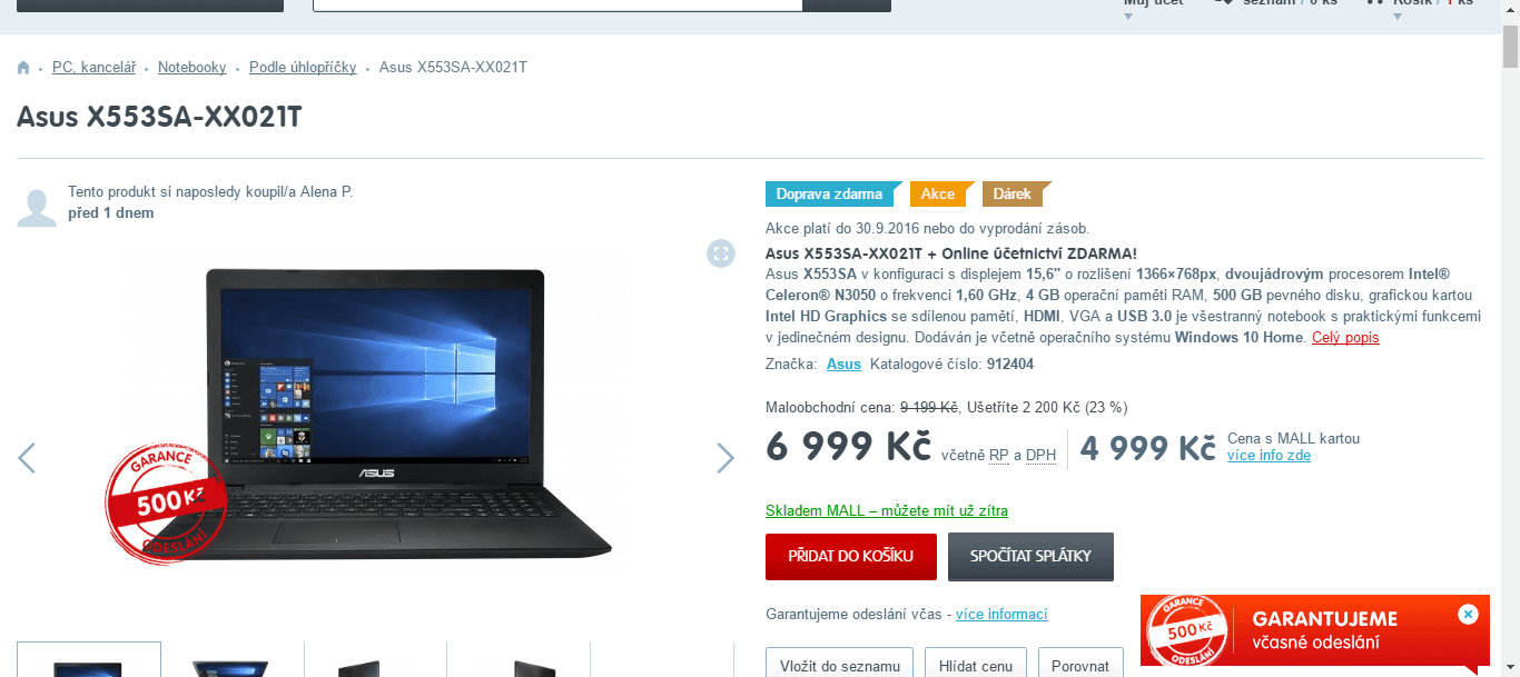 Asus, až 2,16 GHz, 4 GB RAM, 15,6"