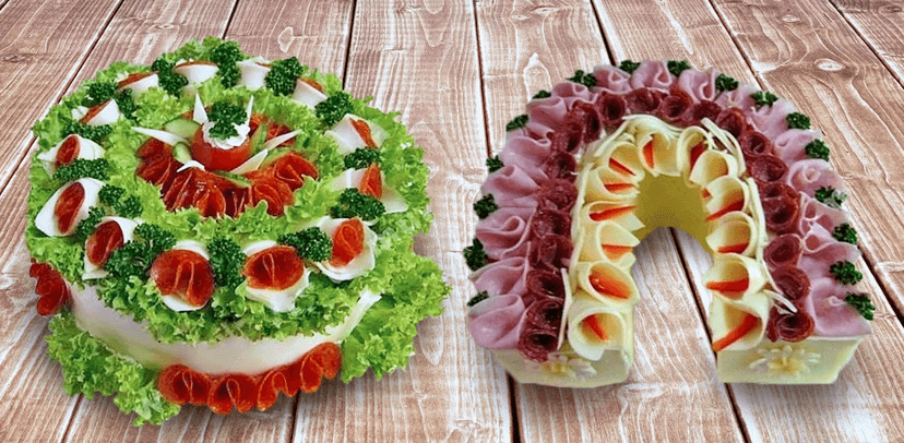 Slané dorty se šunkou, sýrem i zeleninou