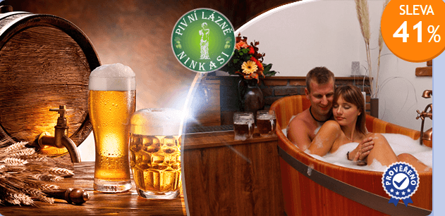 Pivní koupel a relaxace pro 2 osoby