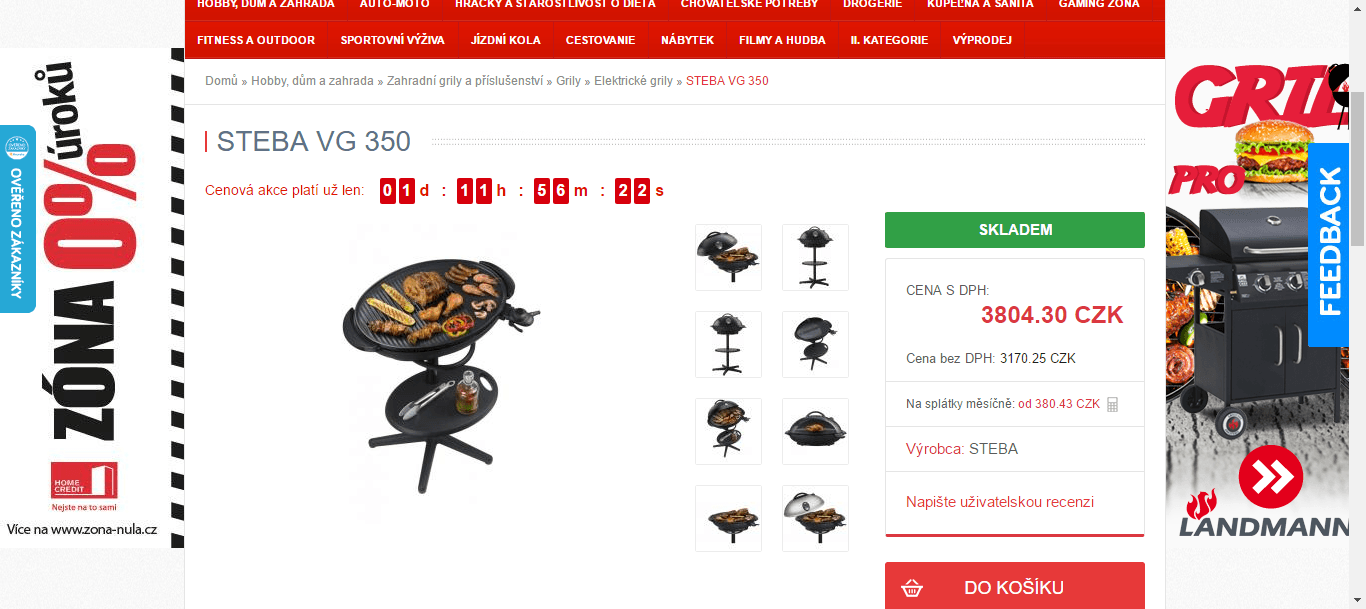 Velký výprodej grilů Steba