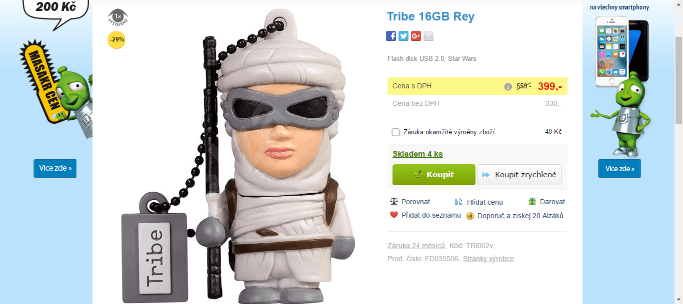 USB flash disk, 16 GB, Star Wars Rey