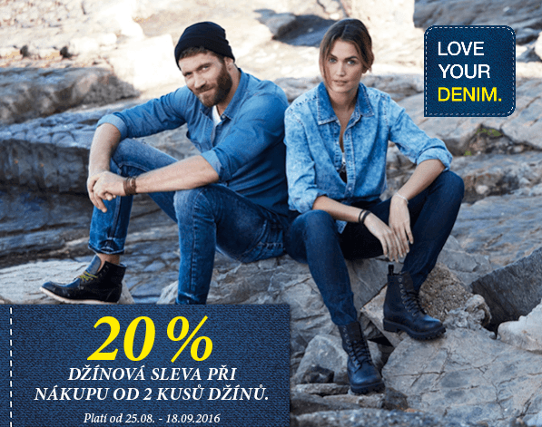 Takko - sleva 20% na nákup 2 džínů