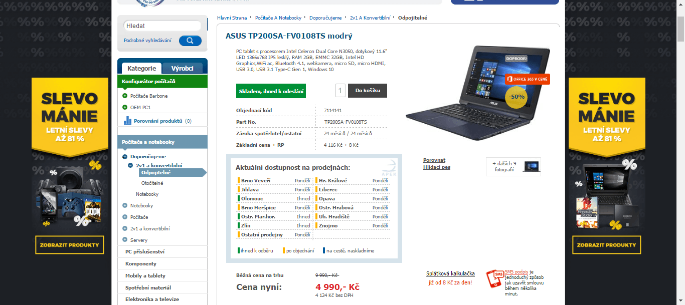 Hybrid Asus, 2,16GHz, 2GB RAM, dotyk, flip