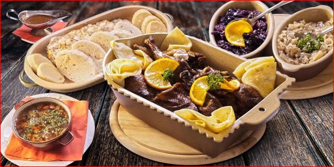 3chodové kachní menu