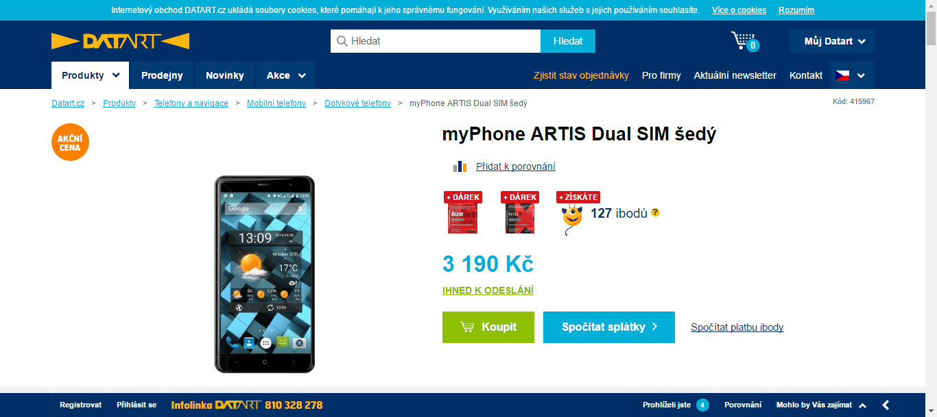 myPhone, 4x 1GHz, 1GB RAM, 5,5" curved