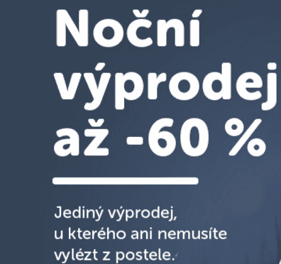 Sleva 60% - noční nákupy na Bonami