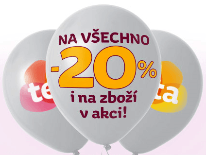 Sleva 20% na nákup nad 500 Kč