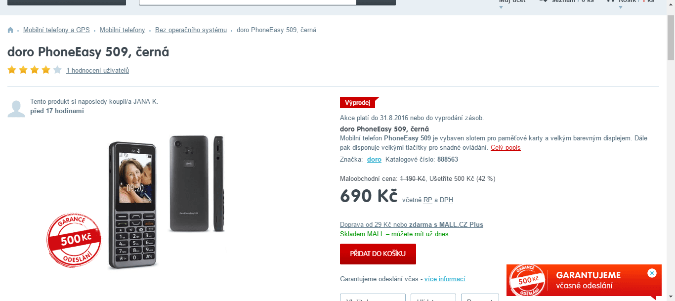 Telefon pro seniory Doro