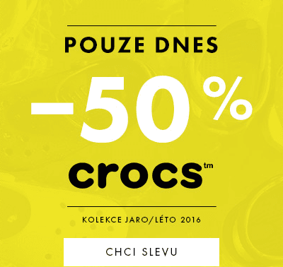 Sleva 50% na Crocs