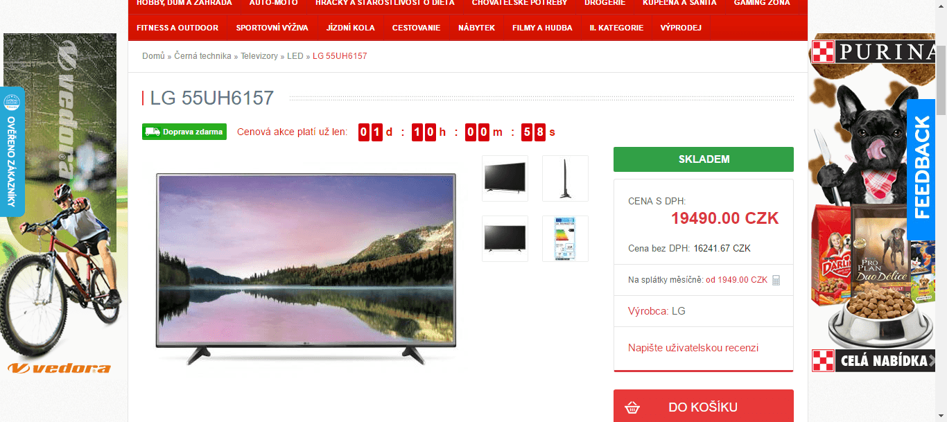 Ultra HD TV, Smart, 139 cm, LG