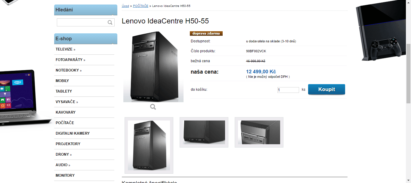 Lenovo PC, až 3,9GHz, 8GB RAM, 2GB grafika