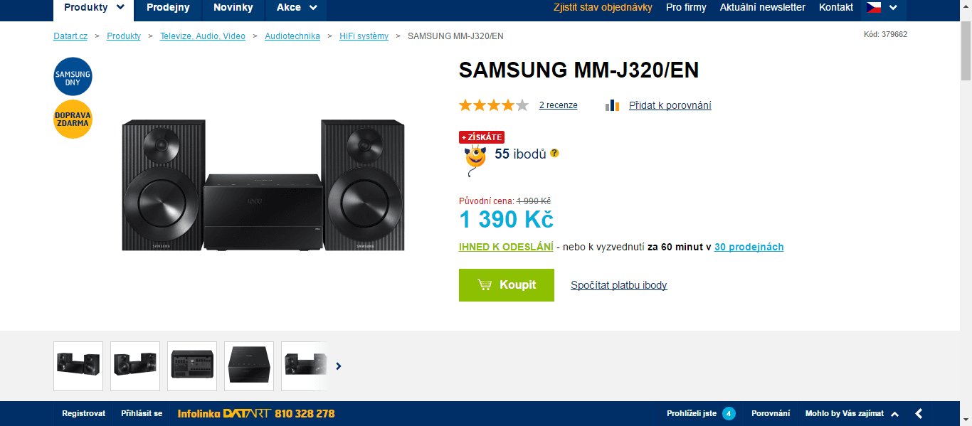Mikrosystém Samsung MM-J320