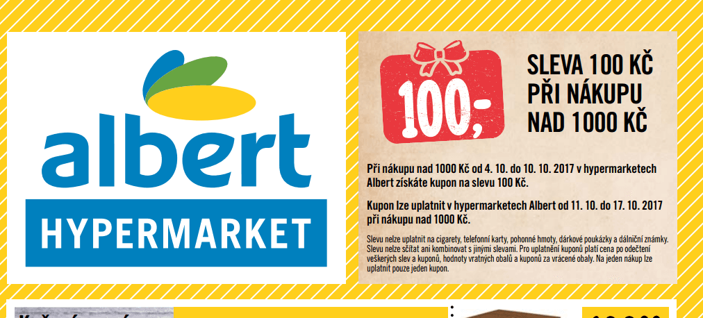Slevové kupony do prodejen Albert