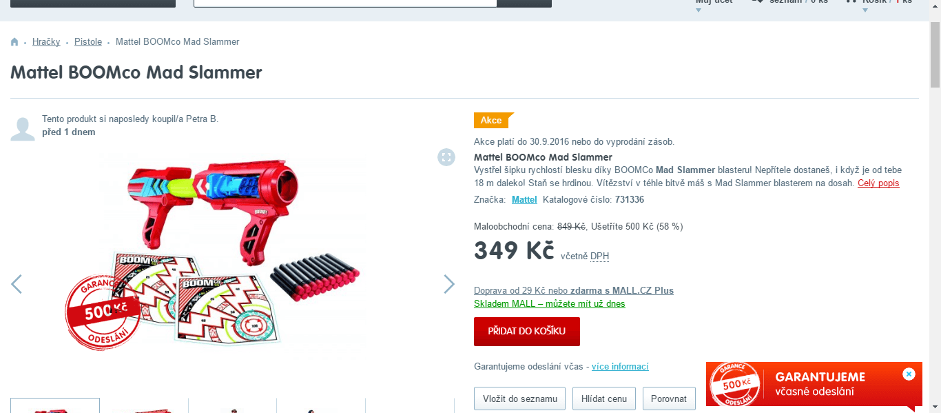 Dětská zbraň Mattel BOOMco Mad Slammer