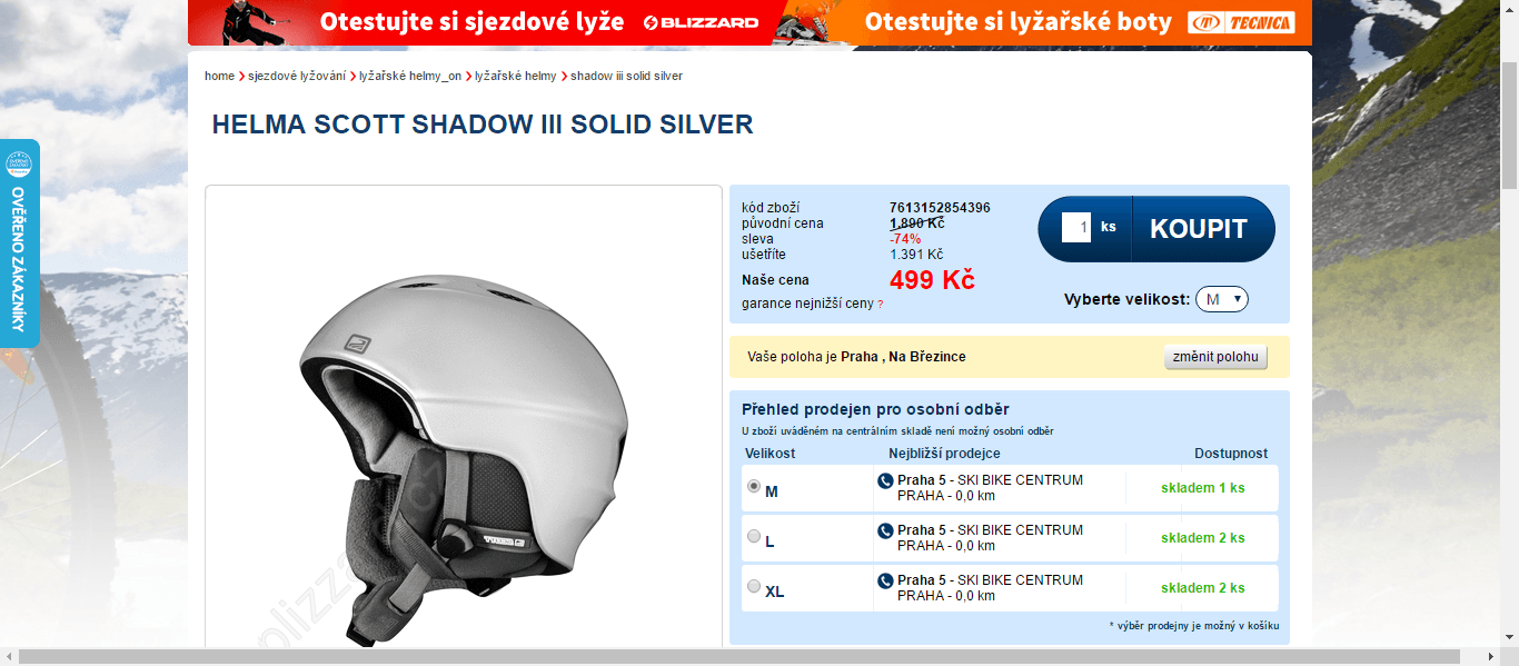 HelmaScott Shadow III - lyže, snowboard