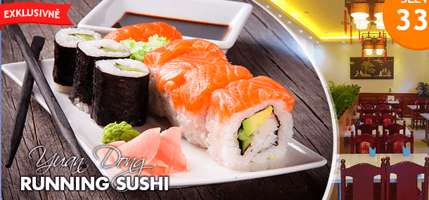 Running sushi v délce 1,5 hod