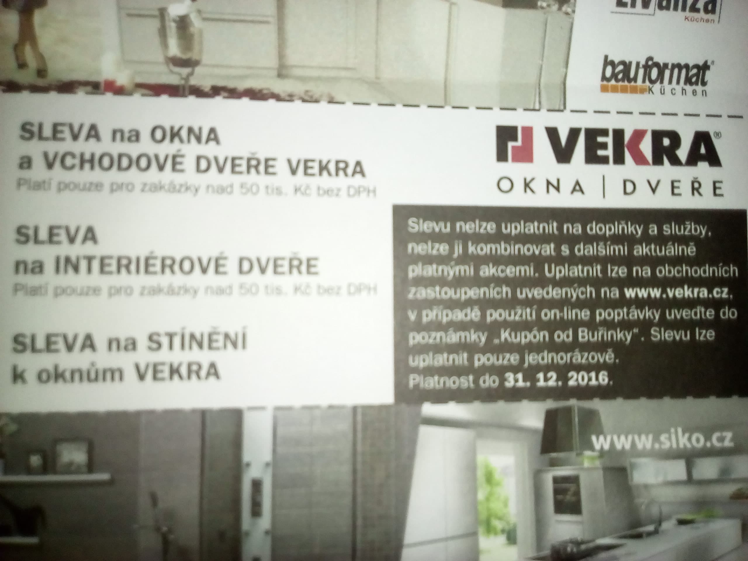 Vekra - slevy na okna a dveře
