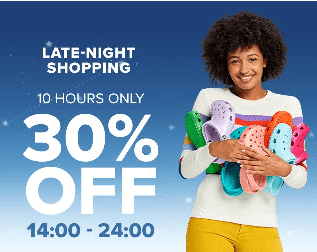 Sleva 30% na všechny Crocs