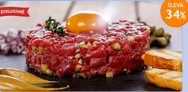 300g tatarák z hovězí svíčkové