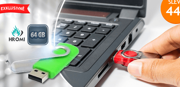 USB Flash disk s kapacitou 64 GB vč.poštovného